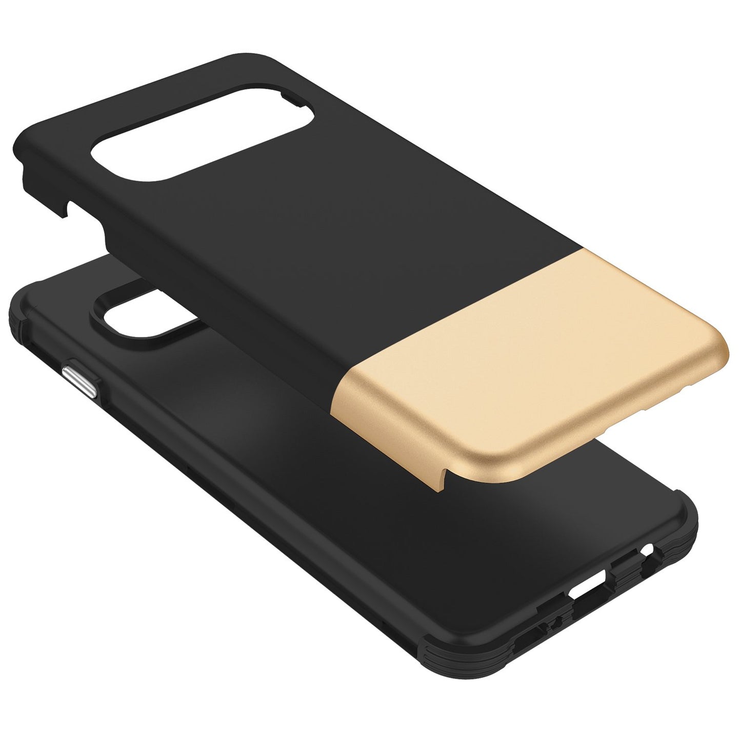 Samsung Galaxy S10 Zizo Division Case with Dual Layered and Shockproof Protection - Black / Gold (517)