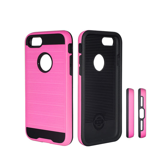 iPhone 7P /8 Plus Brushed Hybrid Protector Cover Case - Pink (3149)