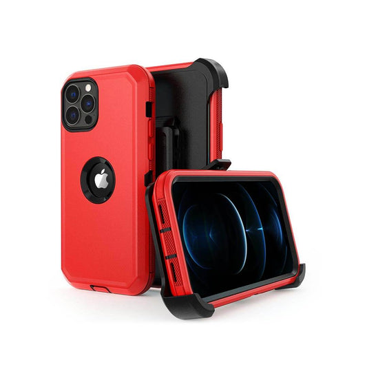Apple iPhone 13 Pro 6.1 Heavy Duty Armor Case with Clip - Red (1102394)