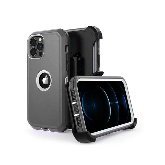 Apple iPhone 13 Pro 6.1 Heavy Duty Armor Case with Clip - Gray (1102393)