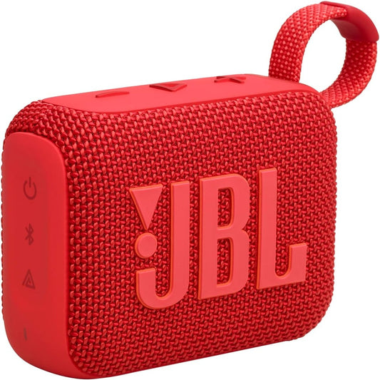 JBL Go 4 - Ultra-Portable, Waterproof and Dustproof Bluetooth Speaker, Big Pro Sound with Punchy bass, 7-Hour Built-in Battery, Made in Part with Recycled Materials (Red) (1107039)