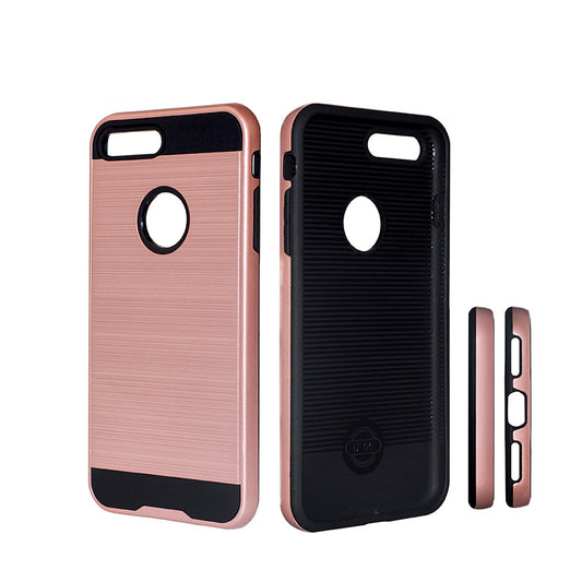 iPhone 7P /8 Plus Brushed Hybrid Protector Cover Case - Rose Gold (3148)