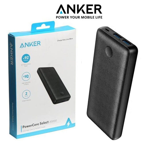 Anker Powercore Select 20K mAh 18W Power Bank W/ 2 USB-A Ports - Black (1107648)