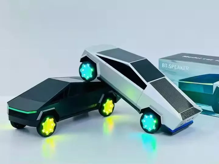 EONKO AN-A7 Tesla Cyber Pickup Car Shaped Bluetooth Speaker with TF/ LED/ USB/AUX/FM - Red (1102885)