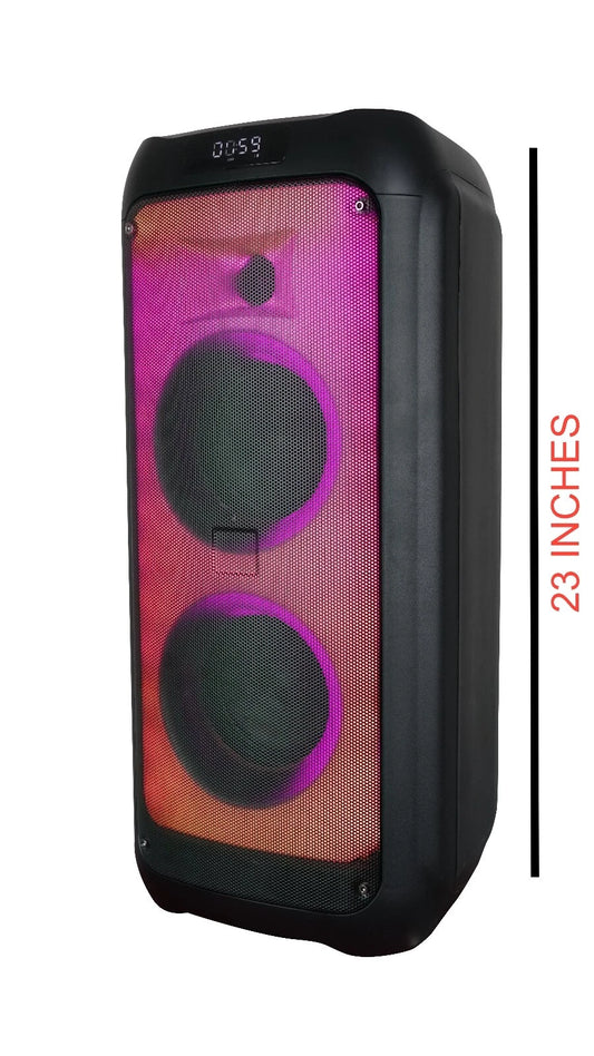 VIDVIE Portable Bluetooth Speaker with Subwoofer, Rich Bass, Wireless sperker for Outdoor, Camping, Indoor, Car (Black) ( 1108034) (MSRP $129.99)