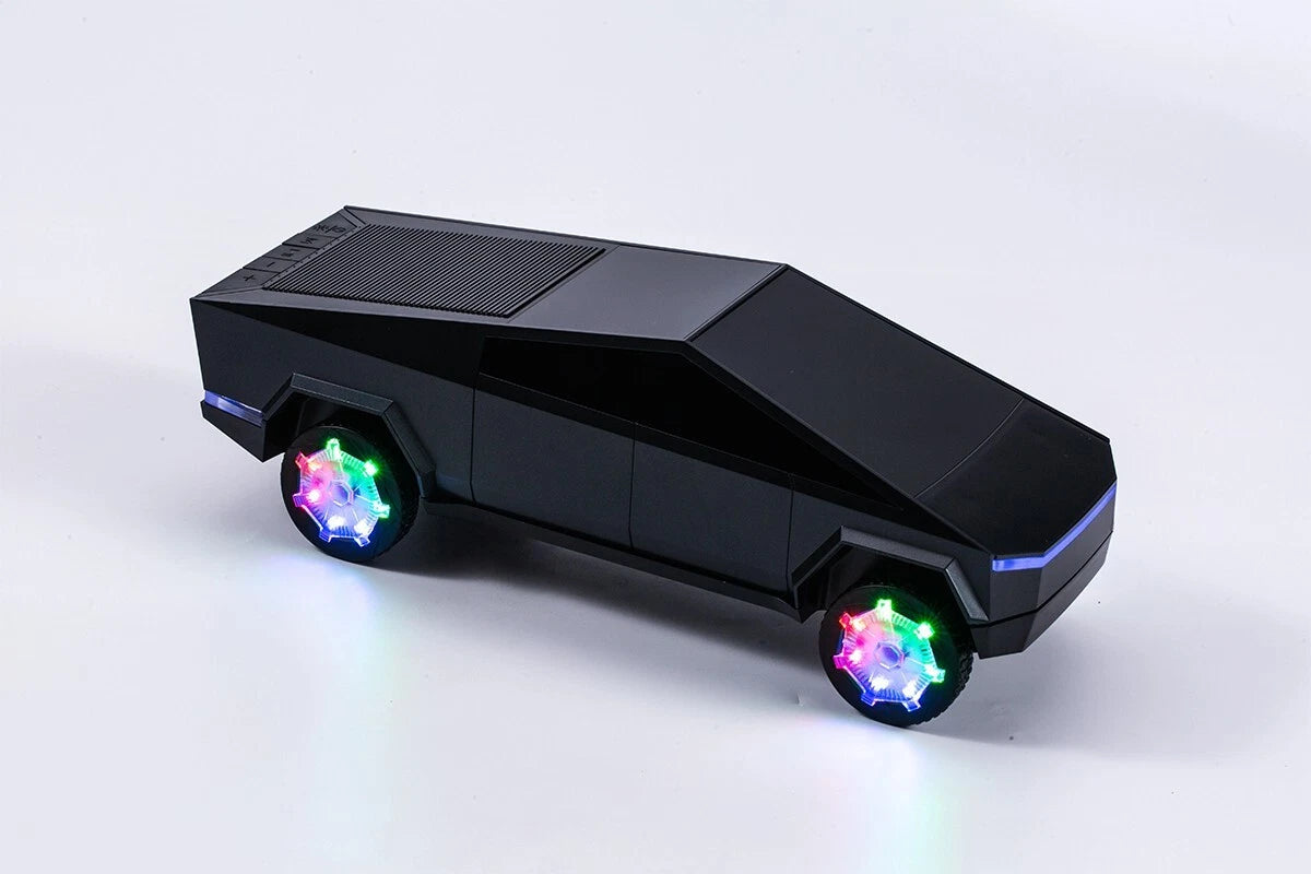 EONKO AN-A7 Tesla Cyber Pickup Car Shaped Bluetooth Speaker with TF/ LED/ USB/AUX/FM - Red (1102885)
