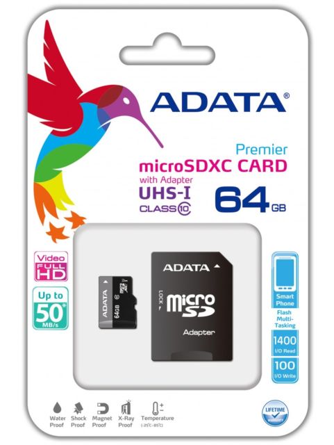 Adata 64GB Memory Card MicroSDHC Class 10 (1056)