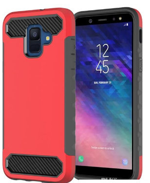 Galaxy A6 Carbon Fiber Case Red 1674