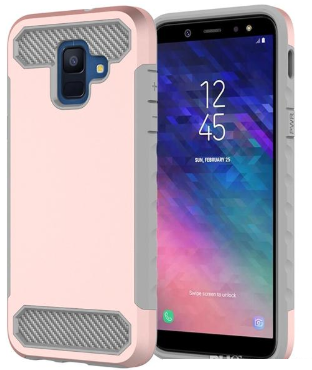 Galaxy A6 Carbon Fiber Case Rose Gold 1675