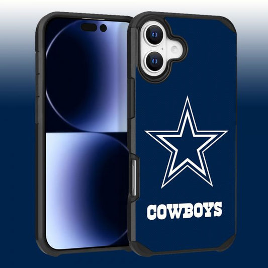 Apple iPhone 16 Plus (6.7) - NFL Licensed Dallas Cowboys Team Logo on Blue Textured Dual Layer Case (1103121) (MSRP $44.99)