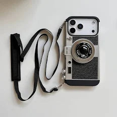 Phone Case - Original 2-In-1 Crossbody Retro Faux Camera Phone Case Suitable for iPhone 17 Pro Max, Creative Niche Full Protection Phone Case Plus ( 1108005) (MSRP $49.99)