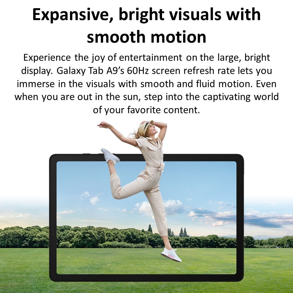 SAMSUNG Galaxy Tab A9 8.7" SM-X115 64GB 4GB Factory Unlocked WiFi + LTE Cellular Tablet - International Version - Graphite  (1103089) (MSRP 249.99)