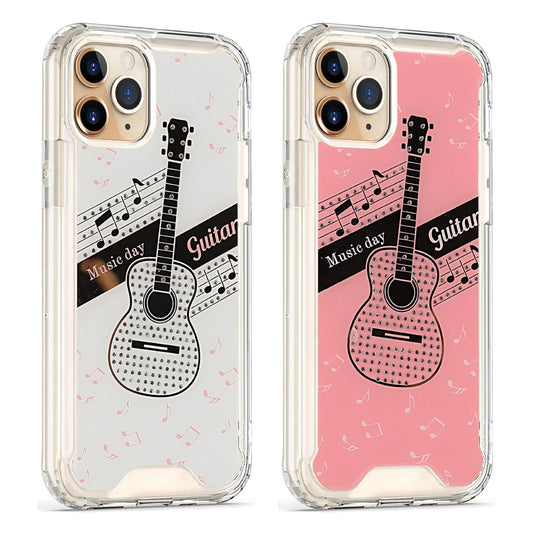 APPLE IPHONE 11 PRO - MOBILIZE JEWEL HYBRID CASE W/ DIAMONDS - GUITAR JEWEL PINK (4874)