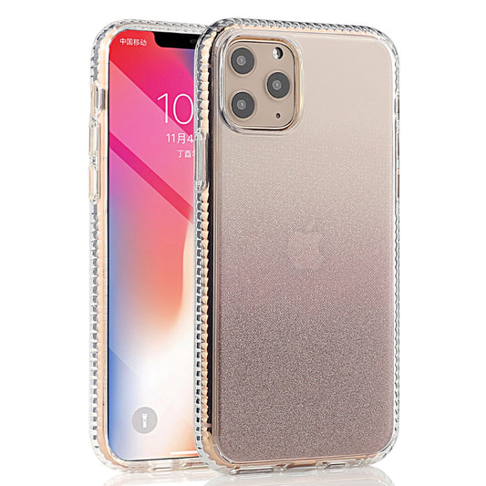 iPhone 11 Pro Max New luxury two tone charming color phone case - Clear/Gray(4902)