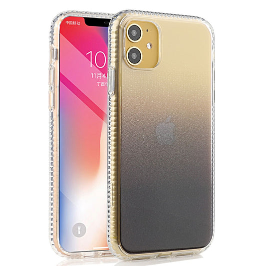 iPhone 11 Pro Max New luxury two tone charming color phone case - Clear/Black (4899)