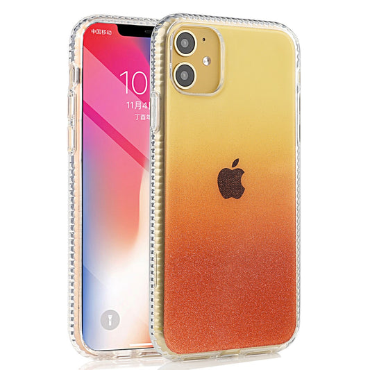 iPhone 11 Pro Max New luxury two tone charming color phone case - Clear/Red (4885)