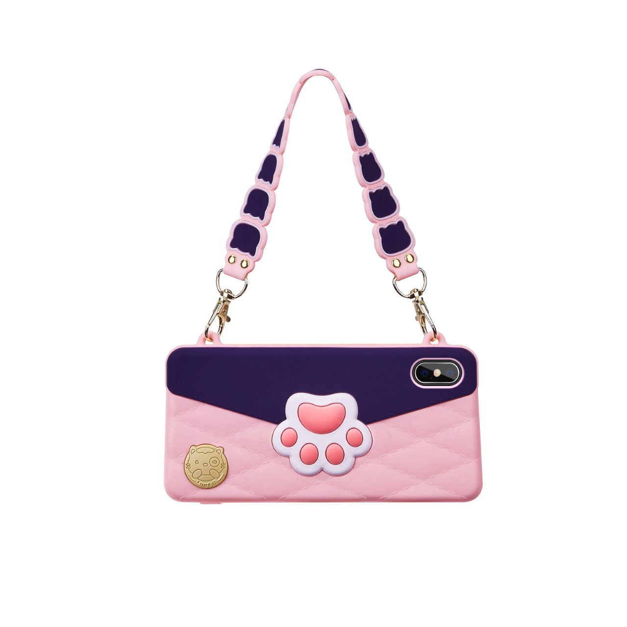 LOFTER CAT PAW CASE WITH SOFT SILICON AND LANYARD FOR iPHONE Xs Max  (4840)