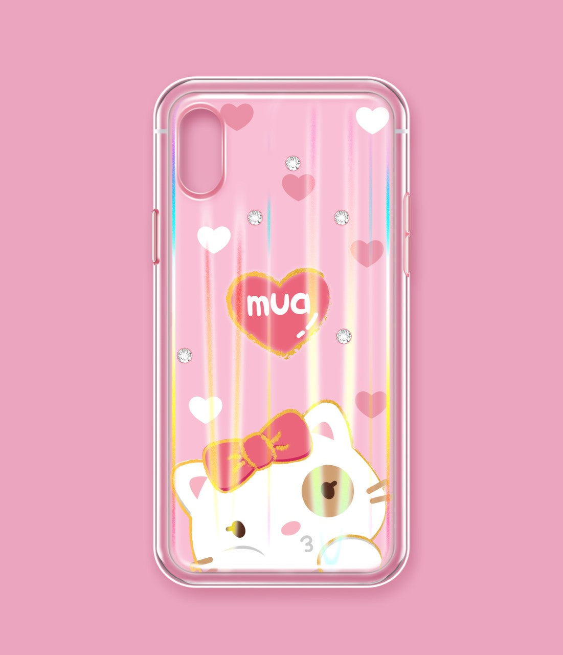 LOFTER MUA DIAMOND CASE WITH SOFT SILICON  FOR iPHONE Xs Max  (4847)