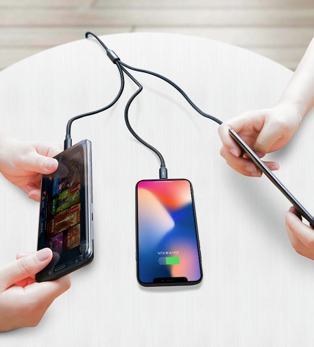 Mobilize 3 in 1 USB Charger Cable 3A Fast Charging Lead For iPhone Type C Micro - Black (9475)