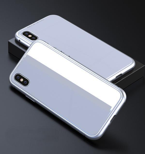 iPhone Xs Max Magnetic Phone Case White Clear (1538)