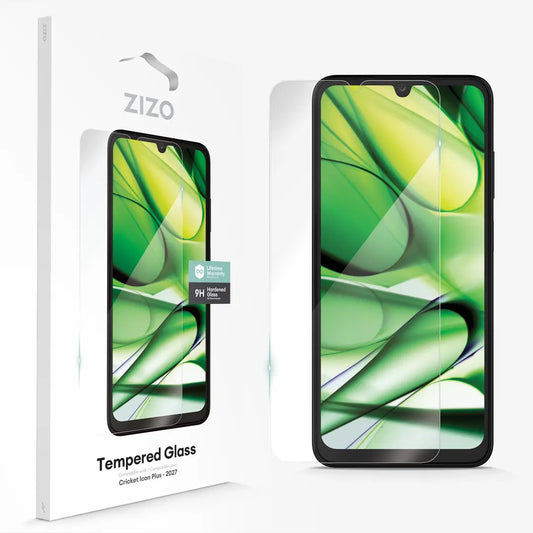 ZIZO TEMPERED GLASS Screen Protector for Cricket Icon Plus 2027 - Clear (1108269)(MSRP $39.99)